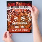 秋フェスティバルハロウィーンイベントまたは秋イベントフライヤー チラシ (手)