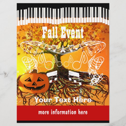 秋フェスティバルハロウィーンイベントまたは秋イベントフライヤー チラシ (正面)