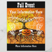 秋フェスティバルハロウィーンイベントまたは秋イベントフライヤー チラシ (裏面)