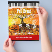 秋フェスティバルハロウィーンイベントまたは秋イベントフライヤー チラシ (手)