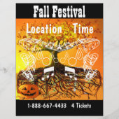 秋フェスティバルハロウィーンイベント又は秋イベントチラシ チラシ (裏面)