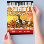 秋フェスティバルハロウィーンイベント又は秋イベントチラシ チラシ (手)