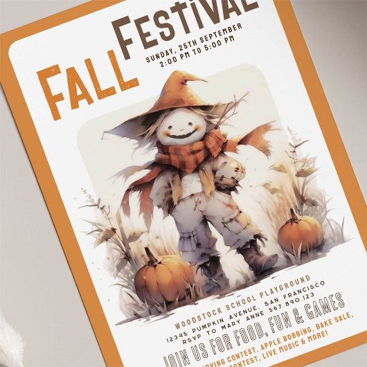 秋フェスティバルハーベストパーティーハロウィーン 招待状