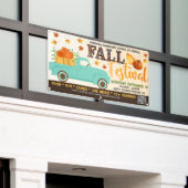 秋フェスティバルバナーとqrコード 横断幕 (ビルの外側)