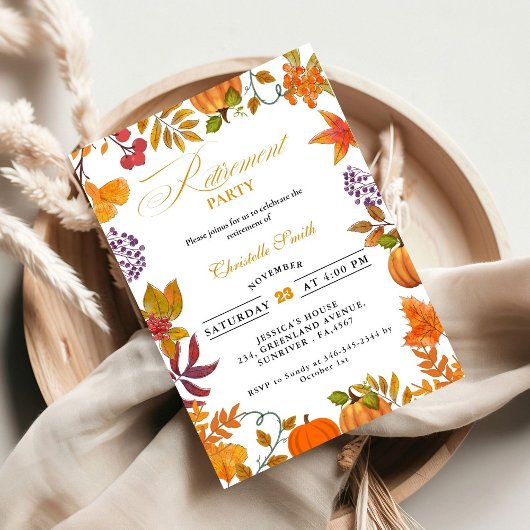 秋フェスティバルパーティーパンプキンリタイア 招待状