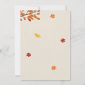 秋フェスティバルパーティー招待状秋の招待ガールズ 招待状 (裏面)