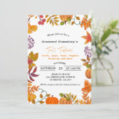 秋フェスティバルパーティー焚き火スクールコミュニティイベント 招待状 (スタンド正面)