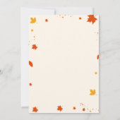 秋フェスティバルパーティー焚き火スクールコミュニティイベント 招待状 (裏面)