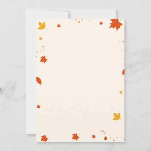 秋フェスティバルパーティー焚き火スクールコミュニティイベント 招待状 (裏面)