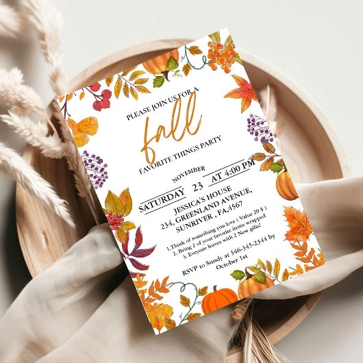 秋フェスティバルパーティー焚き火付近パーティー 招待状