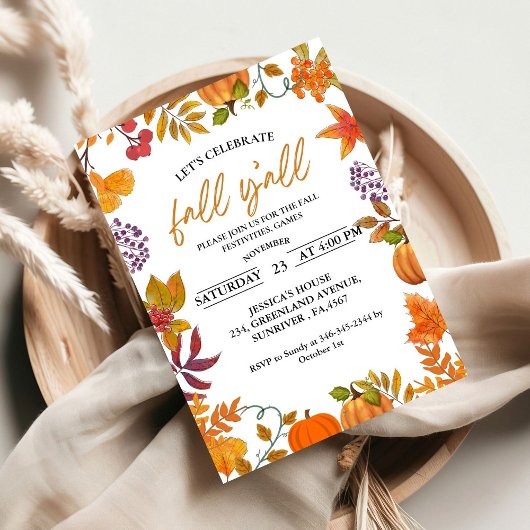 秋フェスティバルパーティー焚き火付近パーティー 招待状