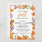 秋フェスティバルパーティー焚き火付近パーティー 招待状 (正面)
