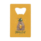 秋フェスティバルビールインクルードアルマジロテキサス州  クレジットカード栓抜き (正面)