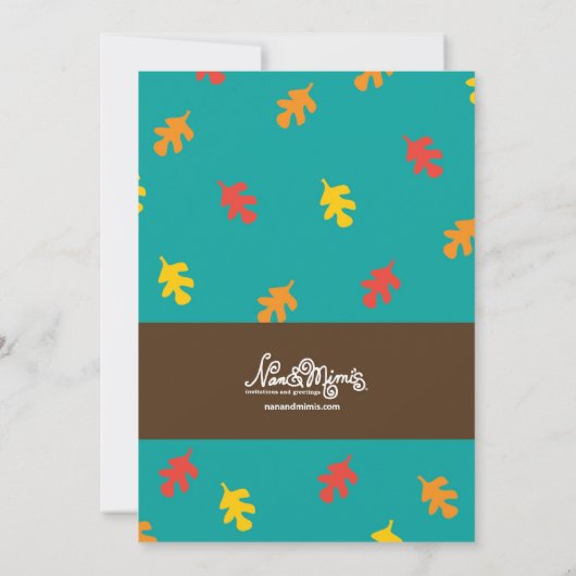 秋フェスティバルボンファイアパーティの招待状 招待状 (裏面)