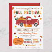 秋フェスティバル招待状ハロウィンハーベストフライヤー 招待状 (正面/裏面)