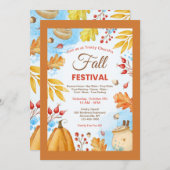 秋フェスティバル招待状 招待状 (正面/裏面)