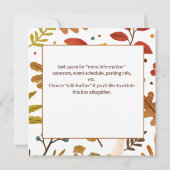 秋フェスティバル招待状 招待状 (裏面)