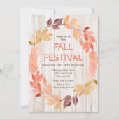 秋フェスティバル紅葉招待状 招待状 (正面)
