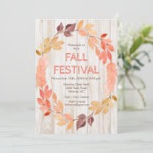 秋フェスティバル紅葉招待状 招待状 (スタンド正面)