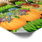 秋フェスティバル自分の農場の新鮮な農産物を選ぶ ポスター (角)