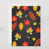 秋フェスティバル誕生日パーティーの招待 招待状 (裏面)