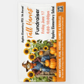 秋フェスティバル資金調達者PTO PTA教会バナー 横断幕 (縦)