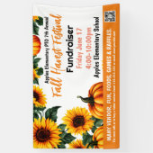 秋フェスティバル資金調達者PTO PTA教会バナー 横断幕 (縦)