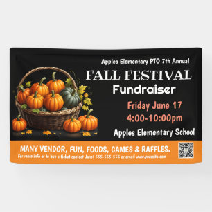 秋フェスティバル資金調達者PTO PTA教会バナー 横断幕