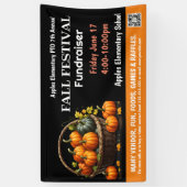 秋フェスティバル資金調達者PTO PTA教会バナー 横断幕 (縦)