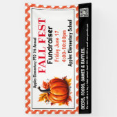 秋フェスト資金調達者PTO PTA教会バナー 横断幕 (縦)