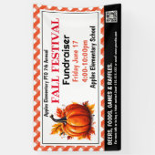 秋フェスト資金調達者PTO PTA教会バナー 横断幕 (縦)