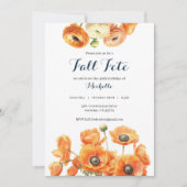 秋フェテオータムバースデーパーティオレンジブロッサム 招待状 (正面)