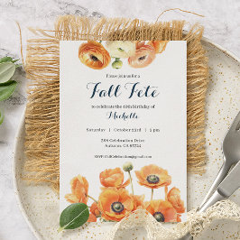 秋フェテオータムバースデーパーティオレンジブロッサム 招待状