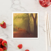 秋フォックスペーパーナプキン スタンダードカクテルナプキン (インサイチュ)