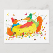 秋フォックス葉書byニコール・ジャネス ポストカード (正面)