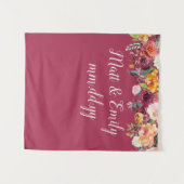 秋フォトブースBurgundy結婚の背景 タペストリー (正面(横))