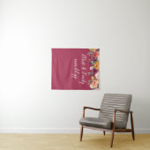 秋フォトブースBurgundy結婚の背景 タペストリー (インサイチュ(横))