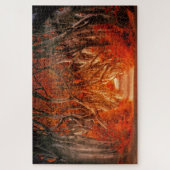 秋フォレストの太陽光ファンタジーの風景20 x 30" ジグソーパズル (縦)