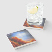 秋フォレストバイザ海マーブルコースター ストーンコースター (横)