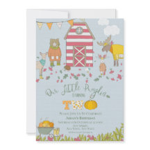 秋フォレストフレンズセカンド誕生日招待状