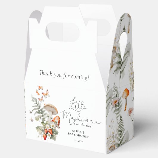 秋フォレスト小さなキノコ紙お願いボックス フェイバーボックス (オープン)