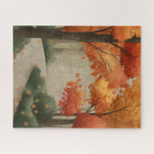 秋フォレスト紅葉 ジグソーパズル (横)