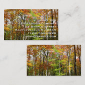 秋フォレストII秋風景写真 名刺 (正面/裏面)