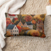 秋フォークアートオイルペインティングクッション ランバークッション (ブランケット)