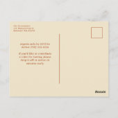 秋フォークシーフローラフレーム秋パーティの招待状 ポストカード (裏面)