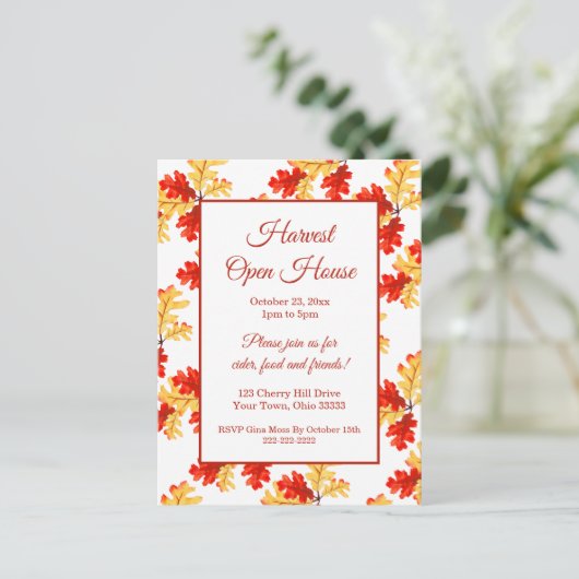 秋フォージュオータムハーベストオープンハウス招待状 ポストカード (スタンド正面)