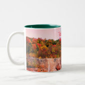 秋フォージングロッククリフパーソナライズされた自然 ツートーンマグカップ (左)