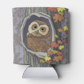 秋フクロウと紅葉クーラーボックス 缶クーラー (裏面)