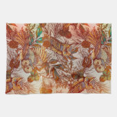 秋フクロウヴィンテージ秋 キッチンタオル (横)