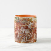 秋フクロウヴィンテージ秋 マグカップ (中央)